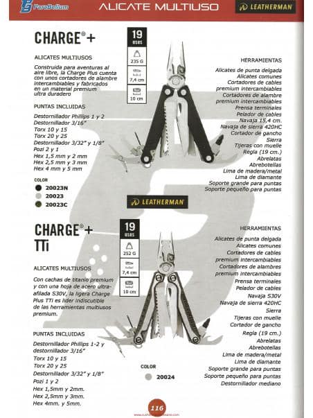ALICATE CHARGE + O ALICATE CHARGE + TTI LEATHERMAN