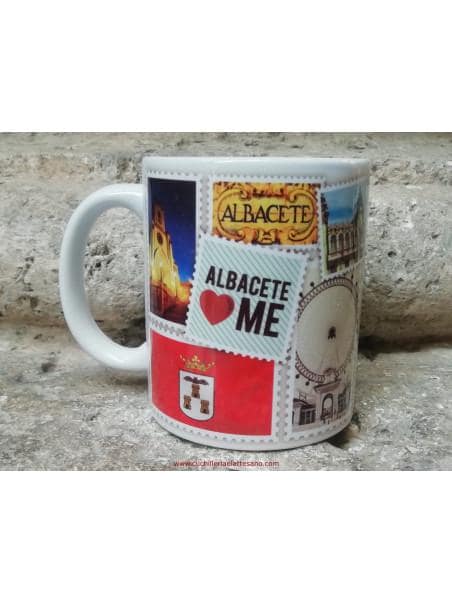 TAZA DE ALBACETE DE PORCELANA