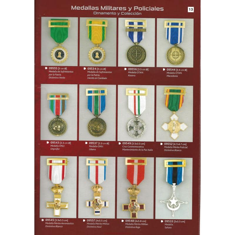 Medallas militares y policiales españolas actuales