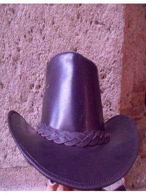 Hat of leather