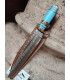 NOVEDAD MACHETE DAMASCO VERDE Y LATÓN