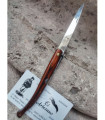 NOVEDAD NAVAJA ESTILETE MADERA ROJA 10CM