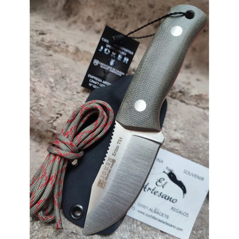 Joker BS9 Trampero Canvas Micarta - Cuchillo de supervivencia y bushcraft –  Camping Sport