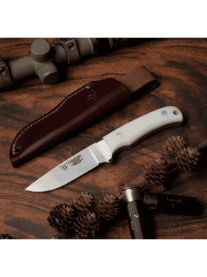 CUCHILLO CAZA CUDEMAN SAFARI 116-B MICARTA BLANCA