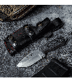 CUCHILLO DE CAZA CUDEMAN MINI BOINA VERDE 115-B MIKARTA NEGRA