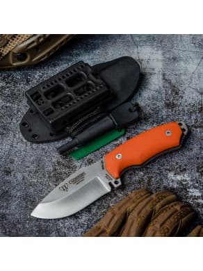 CUCHILLO MINI BOINA VERDE NARANJA KYDEX CUDEMAN