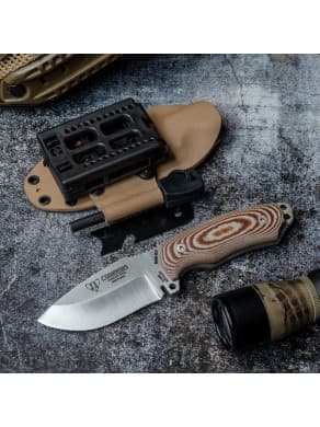 CUCHILLO MINI BOINA VERDE CUDEMAN MARRÓN KYDEX 115-XK