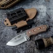 CUCHILLO MINI BOINA VERDE CUDEMAN MARRÓN KYDEX 115-XK