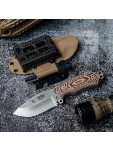 CUCHILLO MINI BOINA VERDE CUDEMAN MARRÓN KYDEX 115-XK