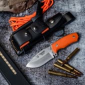 NOVEDAD CUCHILLO MINI BOINA VERDE COMPLETO NARANJA
