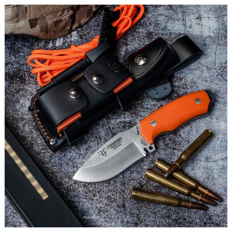 NOVEDAD CUCHILLO MINI BOINA VERDE COMPLETO NARANJA