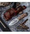 CUCHILLO CAZA CUDEMAN MINI BOINA VERDE 115-XC MARRÓN COMPLETO