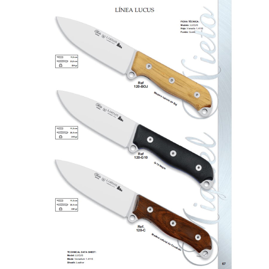 CUCHILLO LÍNEA LUCUS NIETO