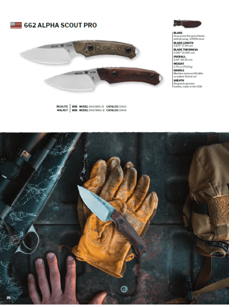 CUCHILLO ALPHA SCOUT PRO BUCK