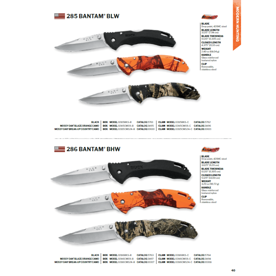 NAVAJA BUCK 285 BANTAM BLW