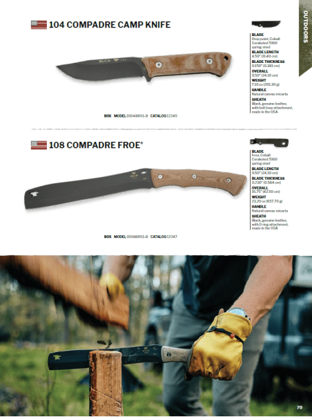 CUCHILLO TÁCTICO O MACHETE BUCK COMPADRE