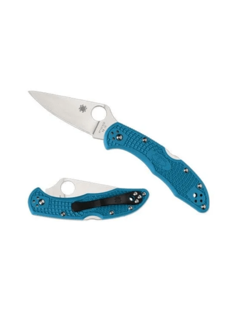 NAVAJA SPYDERCO DELICA 4 FRN PERFIL RECTO AZUL