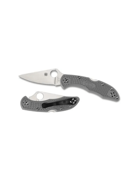 NAVAJA SPYDERCO DELICA 4 FRN PERFIL RECTO GRIS