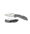 NAVAJA SPYDERCO DELICA 4 FRN PERFIL RECTO GRIS