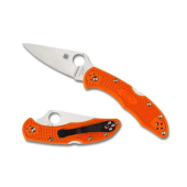 NAVAJA SPYDERCO DELICA 4 FRN PERFIL RECTO NARANJA