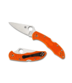 NAVAJA SPYDERCO DELICA 4 FRN PERFIL RECTO NARANJA