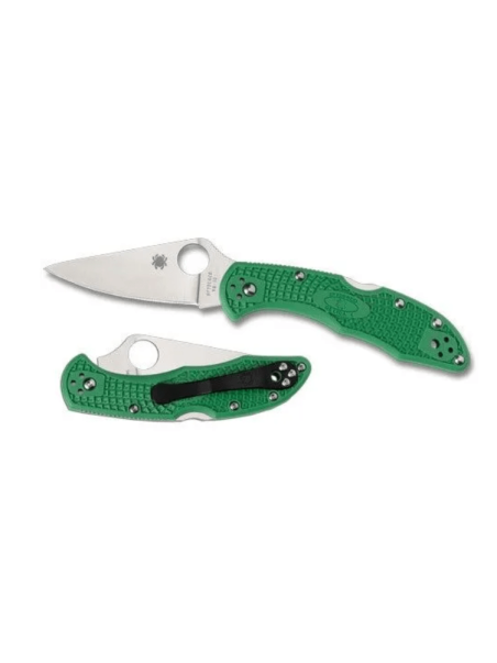 NAVAJA SPYDERCO DELICA 4 FRN PERFIL RECTO VERDE