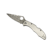 NAVAJA SPYDERCO DELICA 4 TITANIO DAMASCO