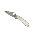 NAVAJA SPYDERCO DELICA 4 TITANIO DAMASCO