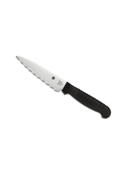 CUCHILLO COCINA SPYDERCO 114mm NEGRO SIERRA