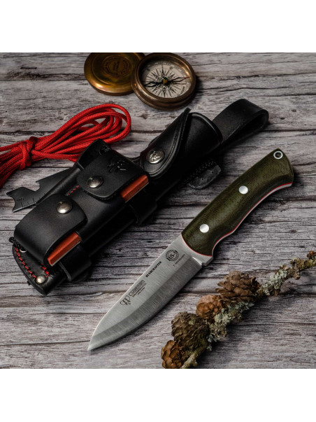 CUCHILLO BUSHCRAFTER CUDEMAN VERDE 206-FC COMPLETO