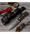CUCHILLO BUSHCRAFTER CUDEMAN VERDE 206-FC COMPLETO