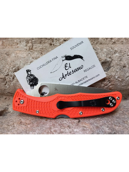 NAVAJA SPYDERCO ENDURA 4 FRN FLAT NARANJA