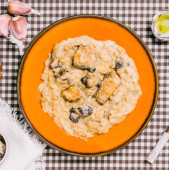 RISOTTO DE SALMÓN Y SETAS FORESTIA