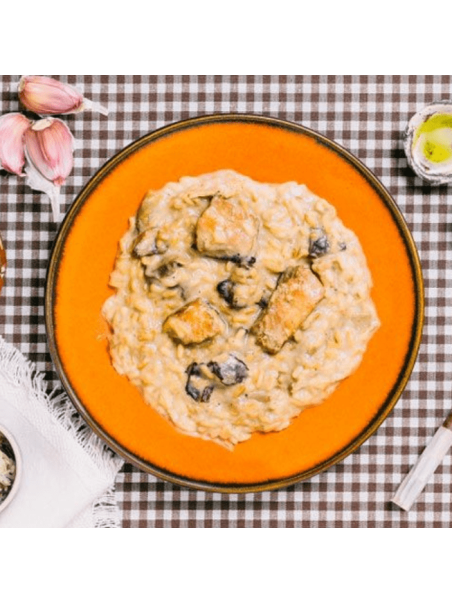 RISOTTO DE SALMÓN Y SETAS FORESTIA