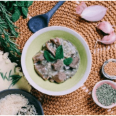 CORDERO A LA MENTA CON ARROZ SALVAJE FORESTIA