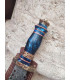 NOVEDAD MACHETE DAMASCO AZUL Y LATÓN