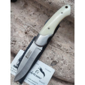 CUCHILLO DE MONTE EN BLANCO CON VIROLA DE ACERO