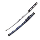 KATANA NEGRA CON VAINA EN AZUL 40120