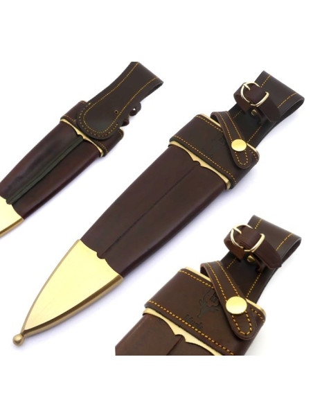 CUCHILLO REMATE MUELA COVARSI LATÓN FUNDA
