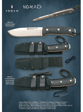 CUCHILLO NOMAD MIKARTA NEGRA KYDEX JOKER