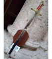 Espada masónica ref 14023A terciopelo rojo