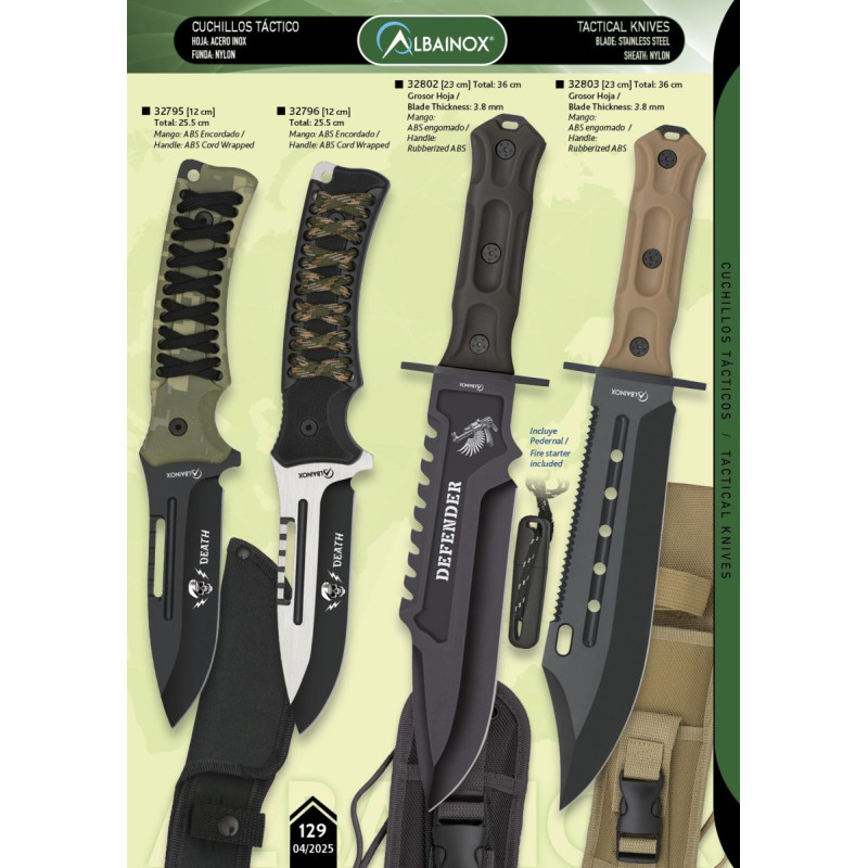CUCHILLO TÁCTICO DEATH O CUCHILLO DEFENDER O COYOTE