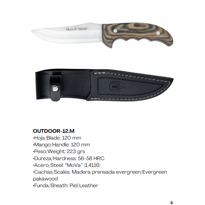 CUCHILLO OUTDOOR-12M MUELA