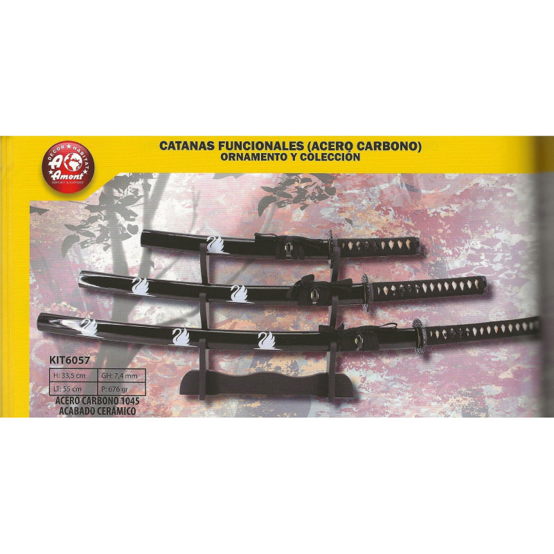 KIT DE 3 KATANAS CISNE KIT6057