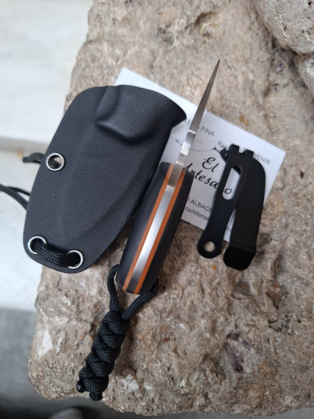 CUCHILLO KAI FR G10 NEGRO HOJA PLATEADA