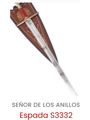 NOVEDAD ESPADA ISILDUR DE LOS ANILLOS DEL PODER S3332