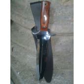 Sheath knife of kill off from wood of hazel 24cm