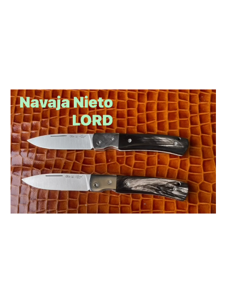 NAVAJA LORD VIROLA DE ACERO Y BÚFALO NIETO
