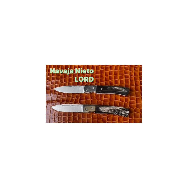 NAVAJA LORD VIROLA DE ACERO Y BÚFALO NIETO