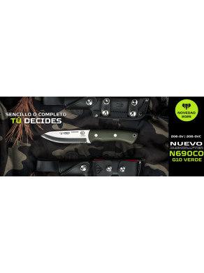 CUCHILLO BUSHCRAFTER  G10 VERDE CUDEMAN